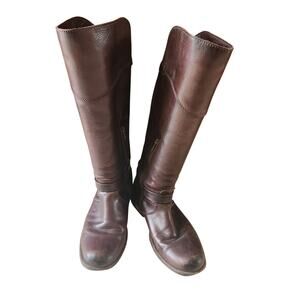 Frye Women Carson 778210 Brown Leather Knee‎ High Riding Boots Size 9.5 B